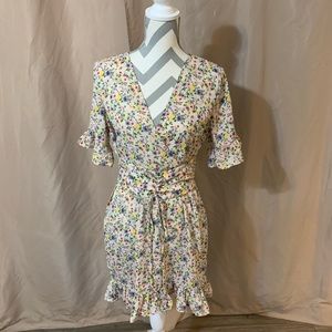 white floral corset swing dress